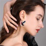 American Flag Dangle Earrings for Women - Patriotic