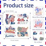 96 Glitter USA Flag Temporary Tattoos for Independence Day