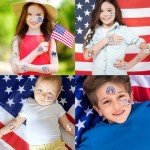 96 Glitter USA Flag Temporary Tattoos for Independence Day