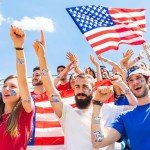 96 Glitter USA Flag Temporary Tattoos for Independence Day