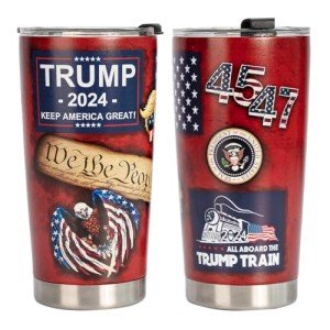 USA Flag Insulated Coffee Tumbler - 20 Oz