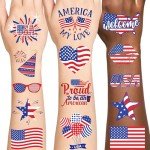 USA Flag Temporary Tattoos for Kids and Adults