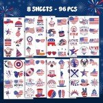 USA Flag Temporary Tattoos for Kids and Adults