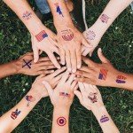 USA Flag Temporary Tattoos for Kids and Adults