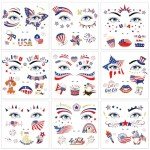 USA Glitter Face Tattoos for Patriotic Celebrations