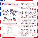 USA Glitter Face Tattoos for Patriotic Celebrations