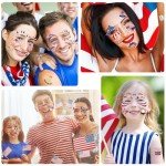 USA Glitter Face Tattoos for Patriotic Celebrations