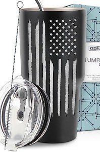 Patriotic American Flag 30oz Travel Tumbler