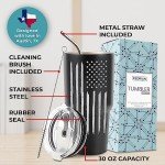 Patriotic American Flag 30oz Travel Tumbler