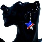 Patriotic American Flag Earrings for Independence Day