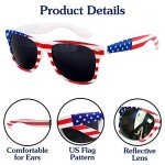 American Flag Sunglasses - 12 Pairs, UV400
