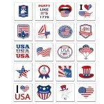 USA Temporary Tattoos - Veterans Day American Flag Designs