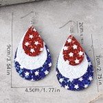 American Flag Dangle Earrings for July Celebrations