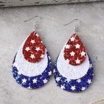 American Flag Dangle Earrings for July Celebrations