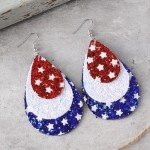 American Flag Dangle Earrings for July Celebrations