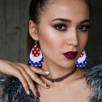 American Flag Dangle Earrings for July Celebrations