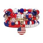 American Flag Stretch Bracelets for Women