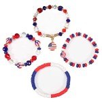 American Flag Stretch Bracelets for Women
