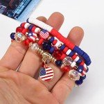 American Flag Stretch Bracelets for Women