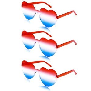 Red, White & Blue Star 4th of July Glasses