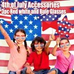 Red, White & Blue Star 4th of July Glasses
