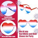 Red, White & Blue Star 4th of July Glasses