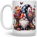 Patriotic Gnome Mug for Independence Day Celebrations