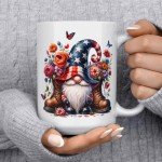 Patriotic Gnome Mug for Independence Day Celebrations
