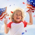 Red, White, Blue Star Drop Earrings for Independence Day