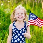 Red, White, Blue Star Drop Earrings for Independence Day