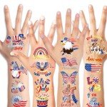 4th of July Metallic Temporary Tattoos - Patriotic Fun