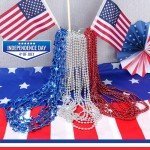 4th of July Beaded Star Necklace Set - 24 Pcs