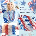 4th of July Beaded Star Necklace Set - 24 Pcs
