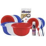 Party Essentials Soft Plastic 16-Ounce Printed Party Cups, Patriotic Stars, 60-Count