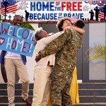 Patriotic Soldier Decoration,Home of Free Yard Sign Banner,4th of July Memory Day Returning Back Military Army Banner for Independence Day Decoration(banner)