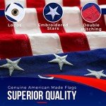 2.5x4 American Flags for Outside | Amercian Flag Made in USA Heavy Duty American Flags for Outside 2.5x4 with Embroidered Stars and Sewn Stripes American Flags for Outdoor High Wind- All Weather US