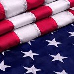 2.5x4 American Flags for Outside | Amercian Flag Made in USA Heavy Duty American Flags for Outside 2.5x4 with Embroidered Stars and Sewn Stripes American Flags for Outdoor High Wind- All Weather US