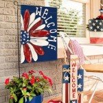AVOIN colorlife Patriotic 4th of July Garden Flag 12x18 Inch Double Sided Outside, Memorial Day Floral Welcome Daisy Yard Outdoor Decoration