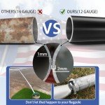 FFILY Heavy Duty Flag Pole, 25 FT 12 Gauge Extra Thick Aluminum Flagpole Kit for Outside House In Ground, 100MPH Wind Tested