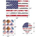 Treasure Cove Patriotic Greeting Cards with Envelopes American Flag Note Cards Veterans Day Cards Election Campaign Supplies to Encourage Voting 24Pack