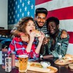 Hying 3 Pieces 4th of July Table Decor Patriotic Tiered Tray Independence Day Wooden Blocks American Table Centerpieces Red Blue Rustic Wood Signs for Tabletop Farmhouse Memorial Day Decorations