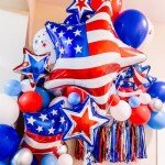Beaumode 139pcs Labor Day Balloon Arch Garland Kit Red White Blue Balloon Arch for Memorial Day Independence Day Americana Patriotic Veterans American Flag Day Party Decorations (Red White Blue)