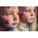 4th of July Temporary Tattoo Stickers10 Sheets American Flag Eagles Butterfly Map Patriotic Party Decoration Tattoos Body Face Art Sticker for Adults Kids…