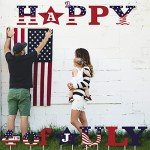 11 Pcs Happy 4th of July Independence Day Yard Signs with Stakes Star Patriotic Memorial Day Labor Day Veterans Day Yard Sign Weatherproof American Flag USA Letter Garden Lawn Banner Décor for Outdoor Lawn Garden Party Decorations