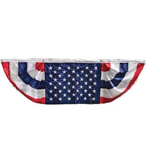 Collections Etc Patriotic 5 Ft Long American Flag Bunting, Traditional