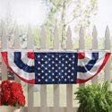 Collections Etc Patriotic 5 Ft Long American Flag Bunting, Traditional