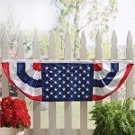 Collections Etc Patriotic 5 Ft Long American Flag Bunting, Traditional