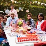 ​Quera 50 Pack Patriotic Party Supplies Stars Firework Paper Napkins 4th of July Memorial Day Independence Day Holiday Kitchen Table Decoration, 6.5'' X 6.5'' Red, White,Blue.​