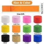 MAQIHAN Party Crepe Paper Streamers - 12 Rolls 984ft Crepe Paper Halloween Thanksgiving Christmas Valentine's St. Patrick's July 4th Patriotic Independence Day Wedding Baby Shower Party Decorations
