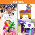 MAQIHAN Party Crepe Paper Streamers - 12 Rolls 984ft Crepe Paper Halloween Thanksgiving Christmas Valentine's St. Patrick's July 4th Patriotic Independence Day Wedding Baby Shower Party Decorations